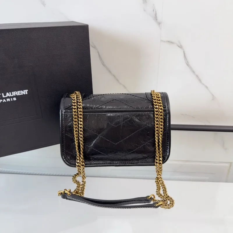 Alternative view of YSL Black Leather Chain Shoulder Bag