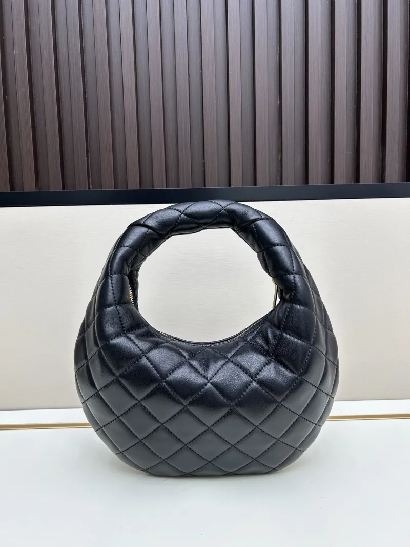 Alternative view of YSL Black Quilted Top Handle Hobo Bag 31