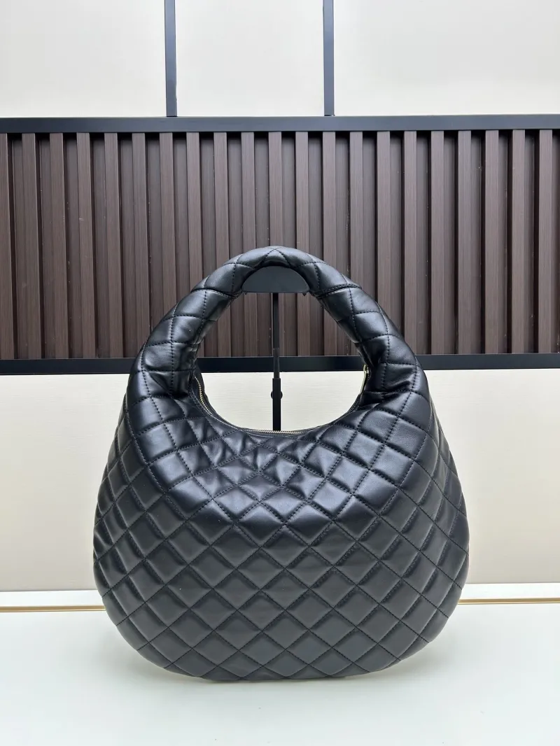 Alternative view of YSL Black Quilted Top Handle Hobo Bag