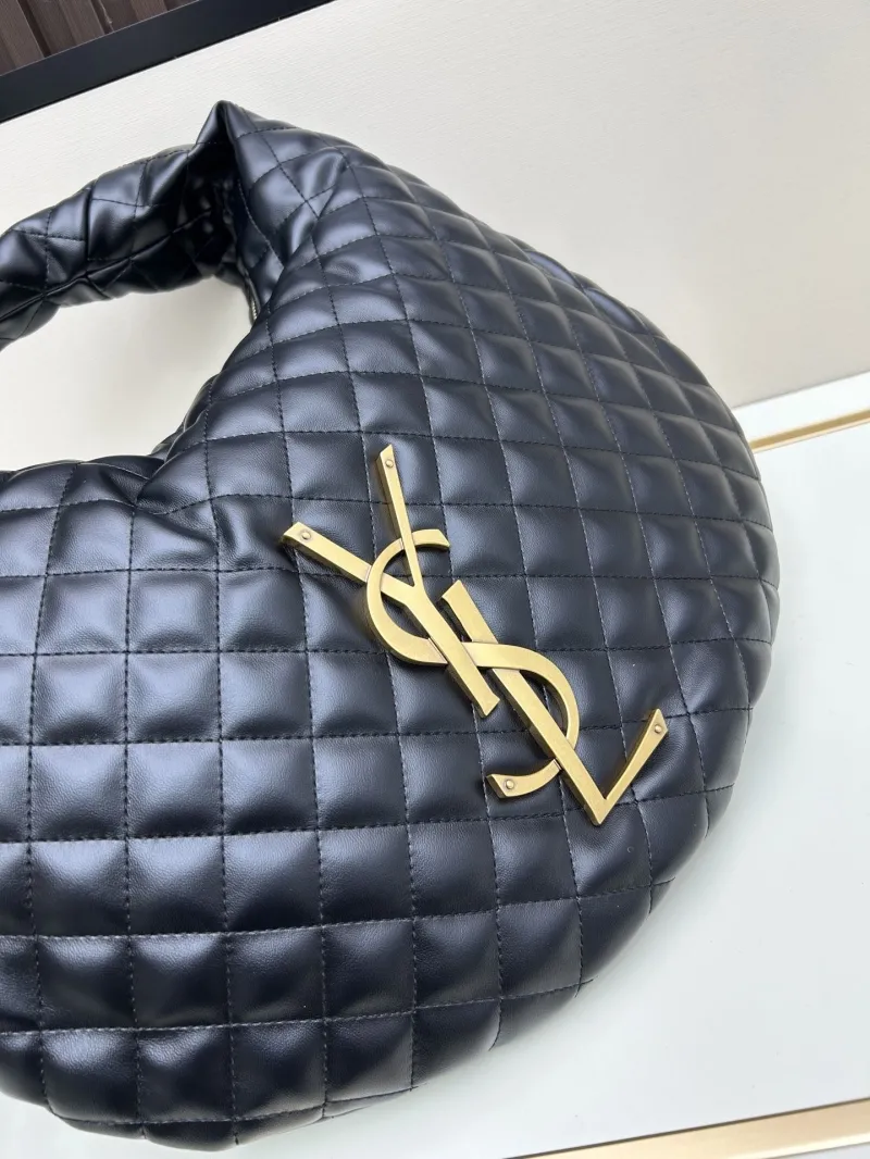 YSL Black Quilted Hobo Bag - Image 4