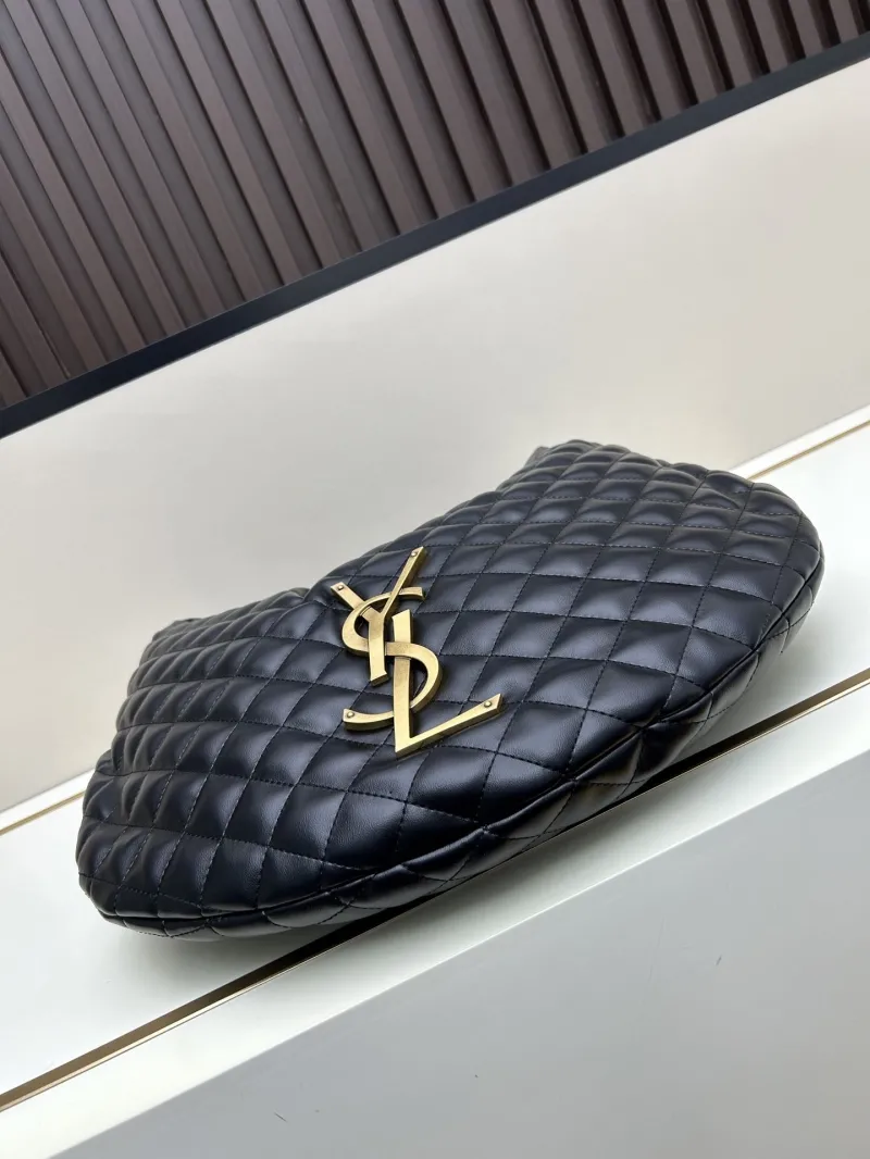 YSL Black Quilted Hobo Bag - Image 5