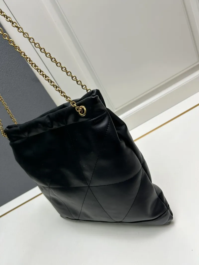 YSL Black Leather Chain Tote Bag 781666 - Image 7