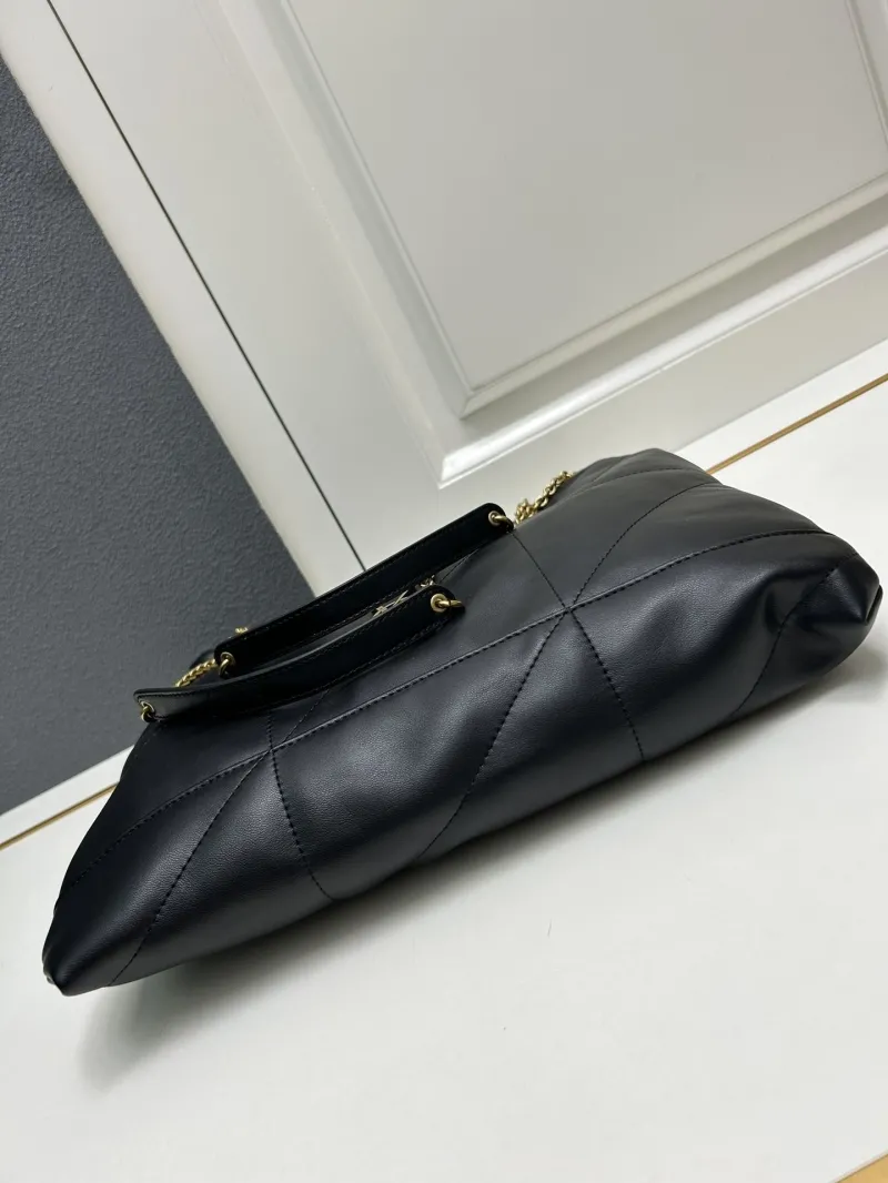 YSL Black Leather Chain Tote Bag 781666 - Image 8