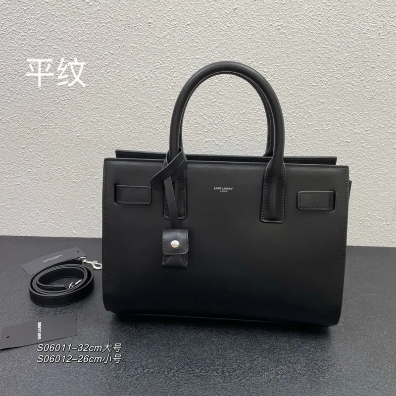 Saint Laurent Black Leather Top Handle Crossbody Bag S06011