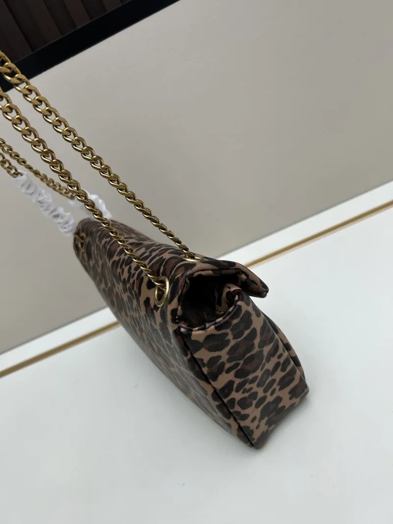YSL Leopard Print Top Handle Shoulder Bag 74 - Image 3