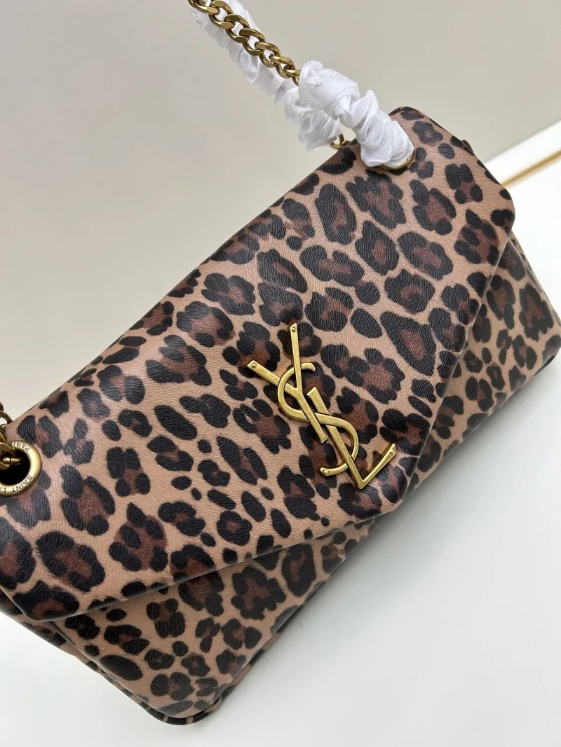 YSL Leopard Print Top Handle Shoulder Bag 74 - Image 4