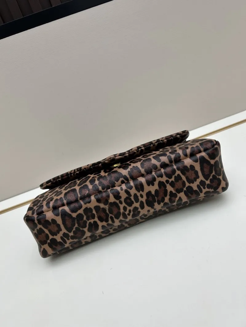 YSL Leopard Print Top Handle Shoulder Bag 74 - Image 5