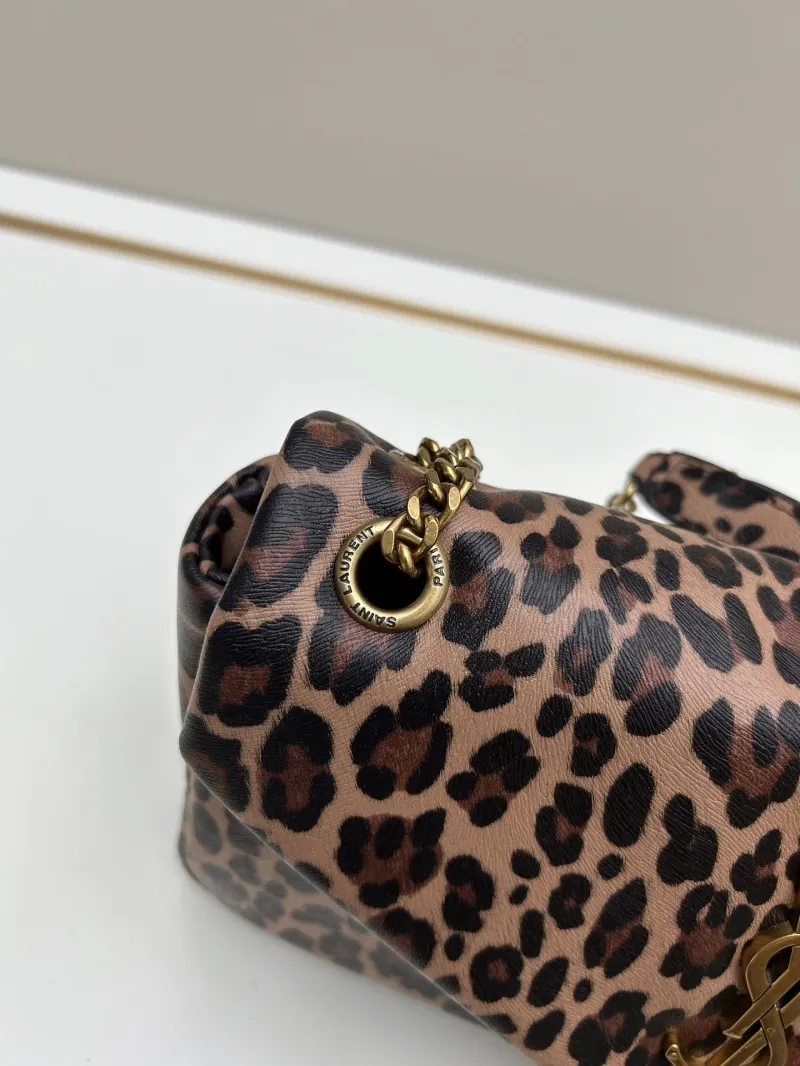 YSL Leopard Print Top Handle Shoulder Bag 74 - Image 6