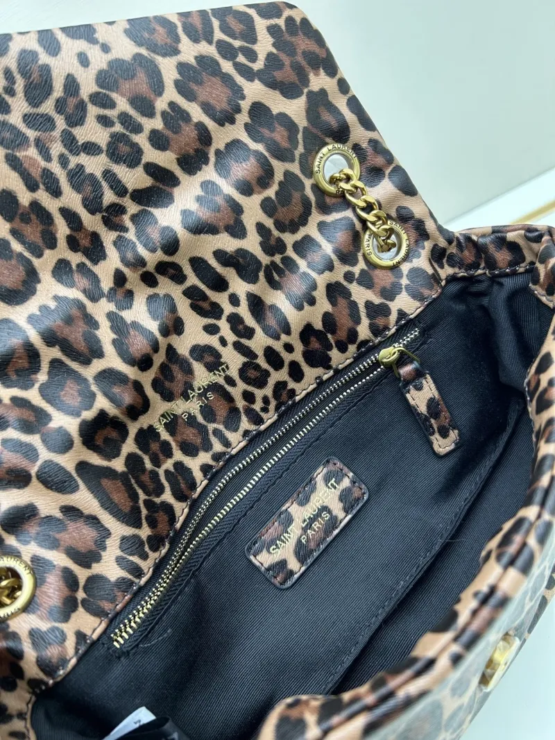 YSL Leopard Print Top Handle Shoulder Bag 74 - Image 8
