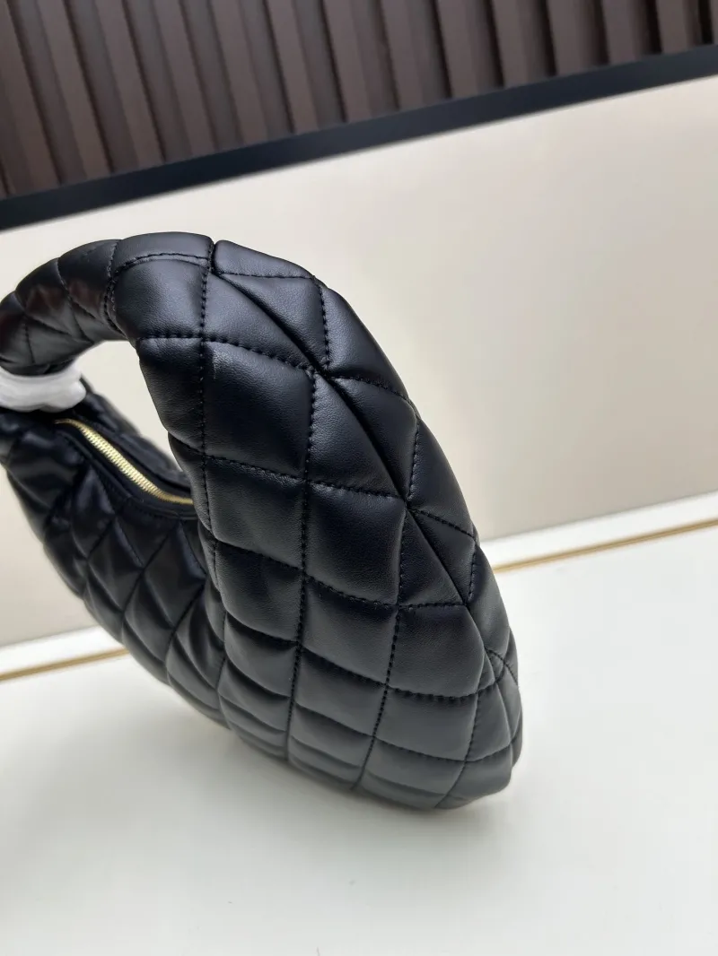 YSL Black Quilted Leather Top Handle Hobo Bag - Image 6