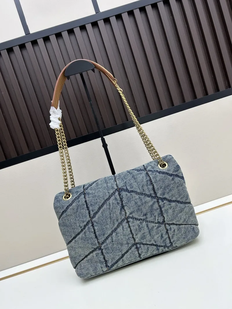 Alternative view of YSL Blue Denim Shoulder Bag 79