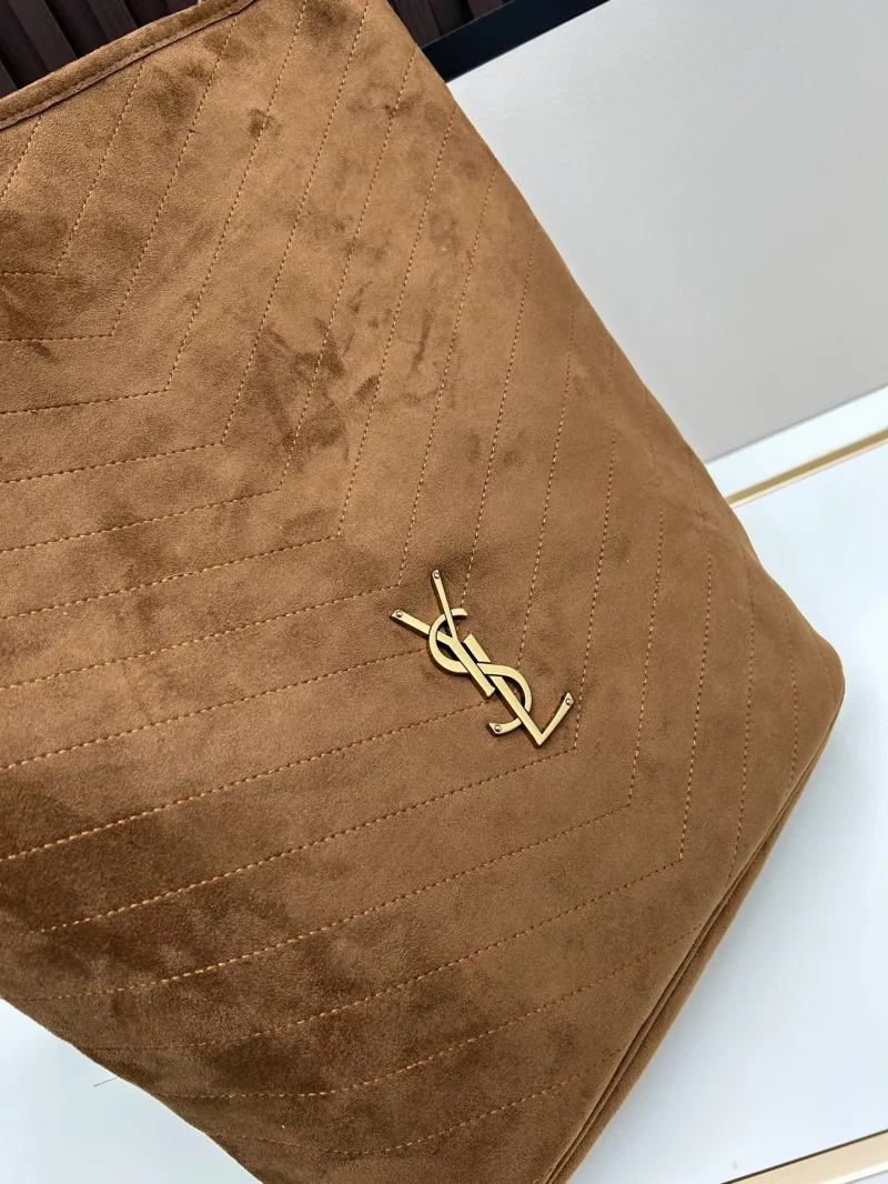 YSL Brown Suede Hobo Shoulder Bag 8011 - Image 3