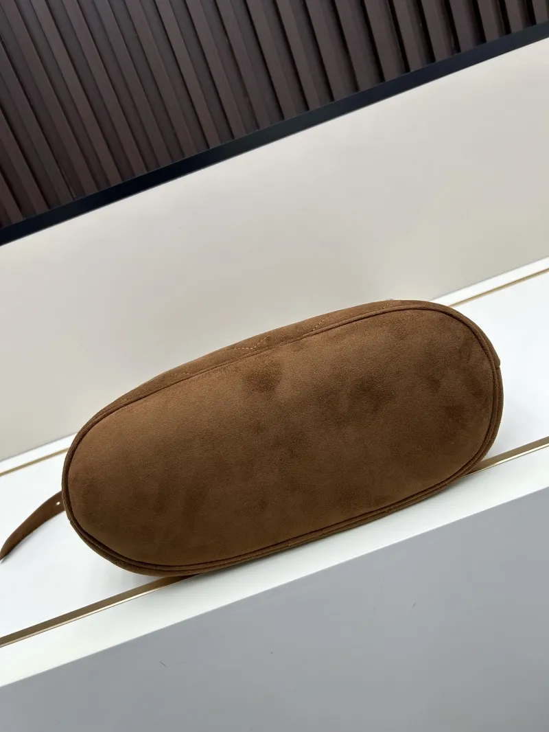 YSL Brown Suede Hobo Shoulder Bag 8011 - Image 4