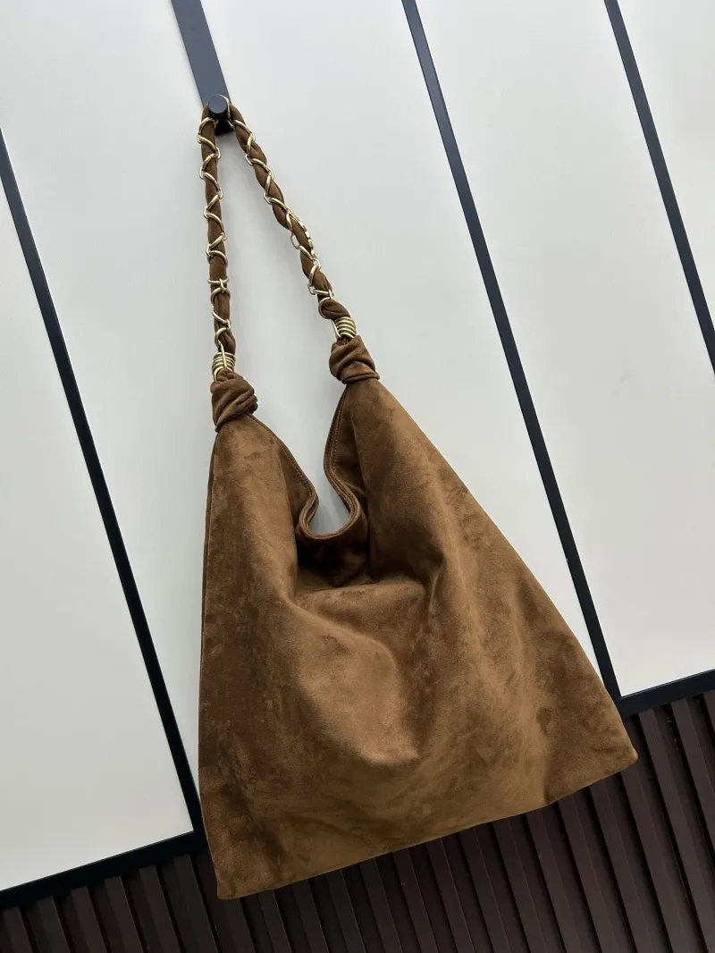 Alternative view of YSL Brown Suede Hobo Shoulder Bag 8010