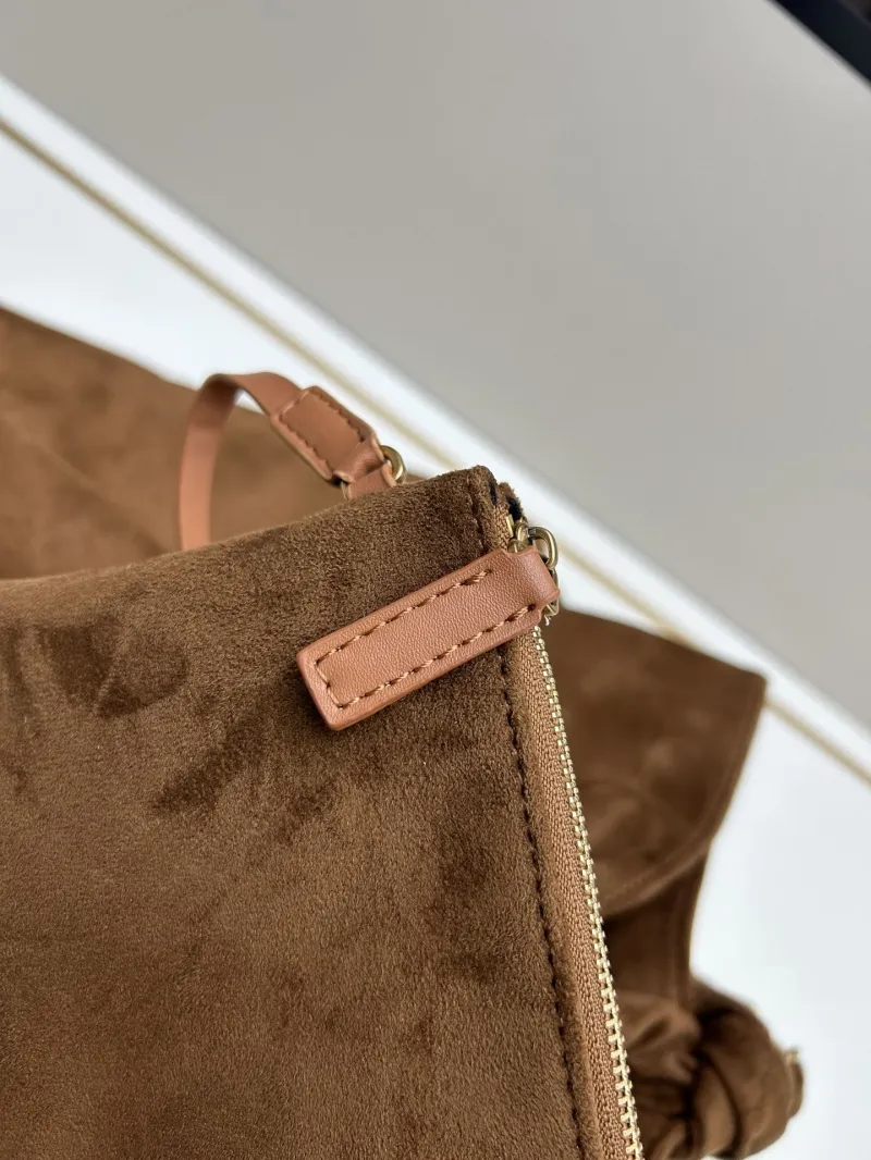 YSL Brown Suede Hobo Shoulder Bag 8010 - Image 4