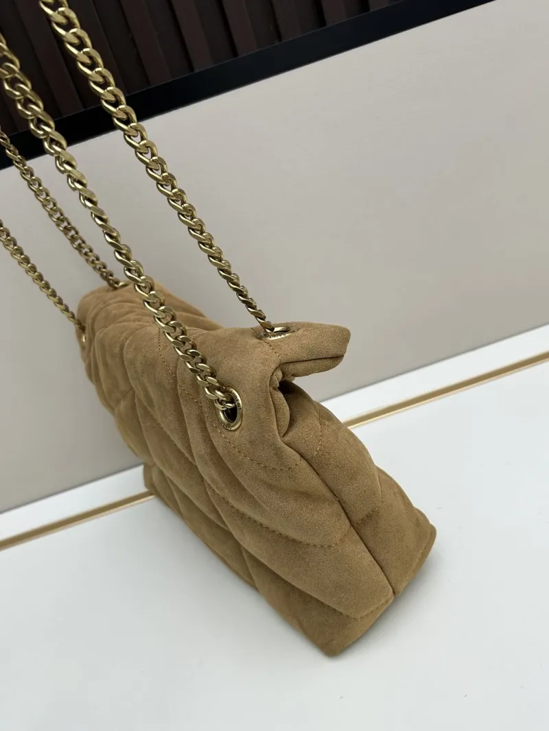 YSL Tan Suede Top Handle Shoulder Bag 84 - Image 3