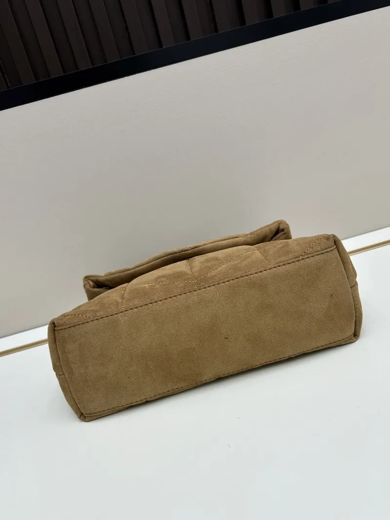 YSL Tan Suede Top Handle Shoulder Bag 84 - Image 4