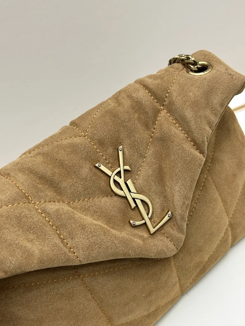 YSL Tan Suede Top Handle Shoulder Bag 84 - Image 5