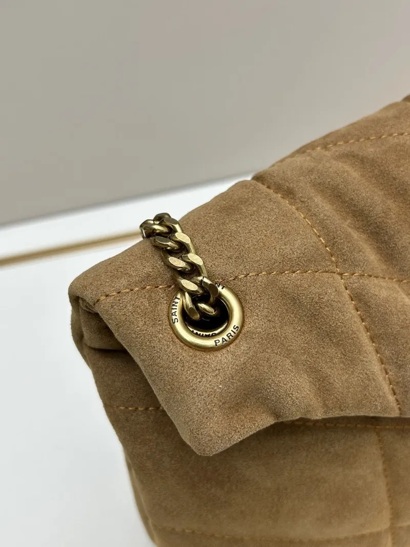 YSL Tan Suede Top Handle Shoulder Bag 84 - Image 6