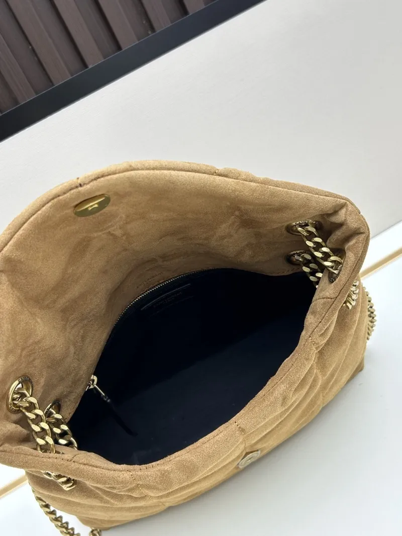 YSL Tan Suede Top Handle Shoulder Bag 84 - Image 7