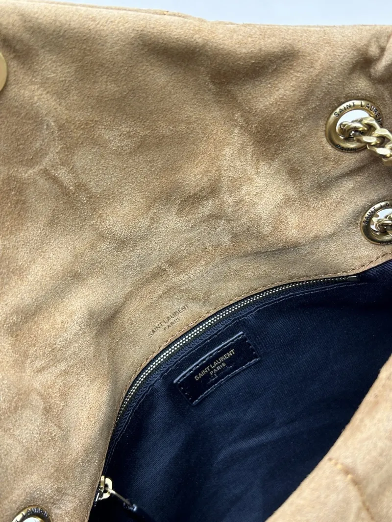 YSL Tan Suede Top Handle Shoulder Bag 84 - Image 8