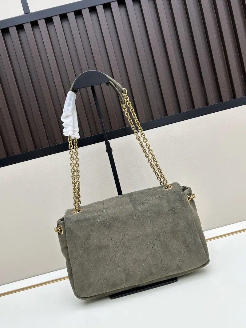 Alternative view of YSL Olive Suede Chain Top Handle Bag