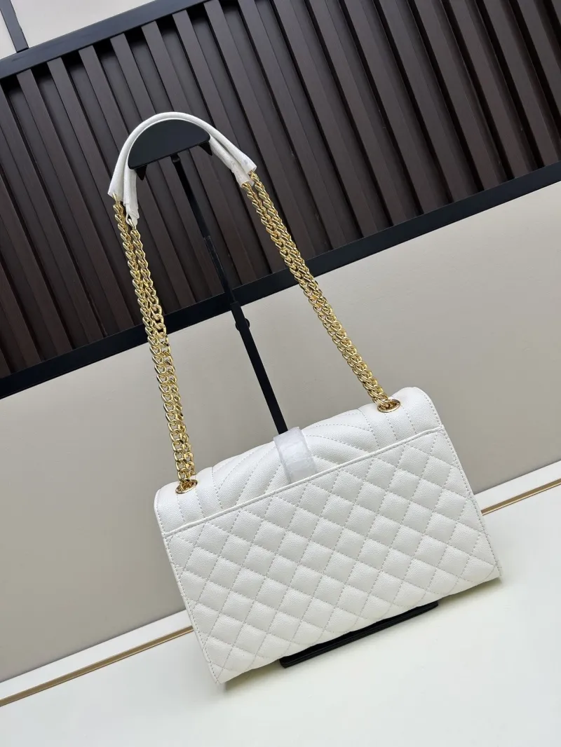 Alternative view of YSL White Top Handle Shoulder Bag 90 24x18x7cm