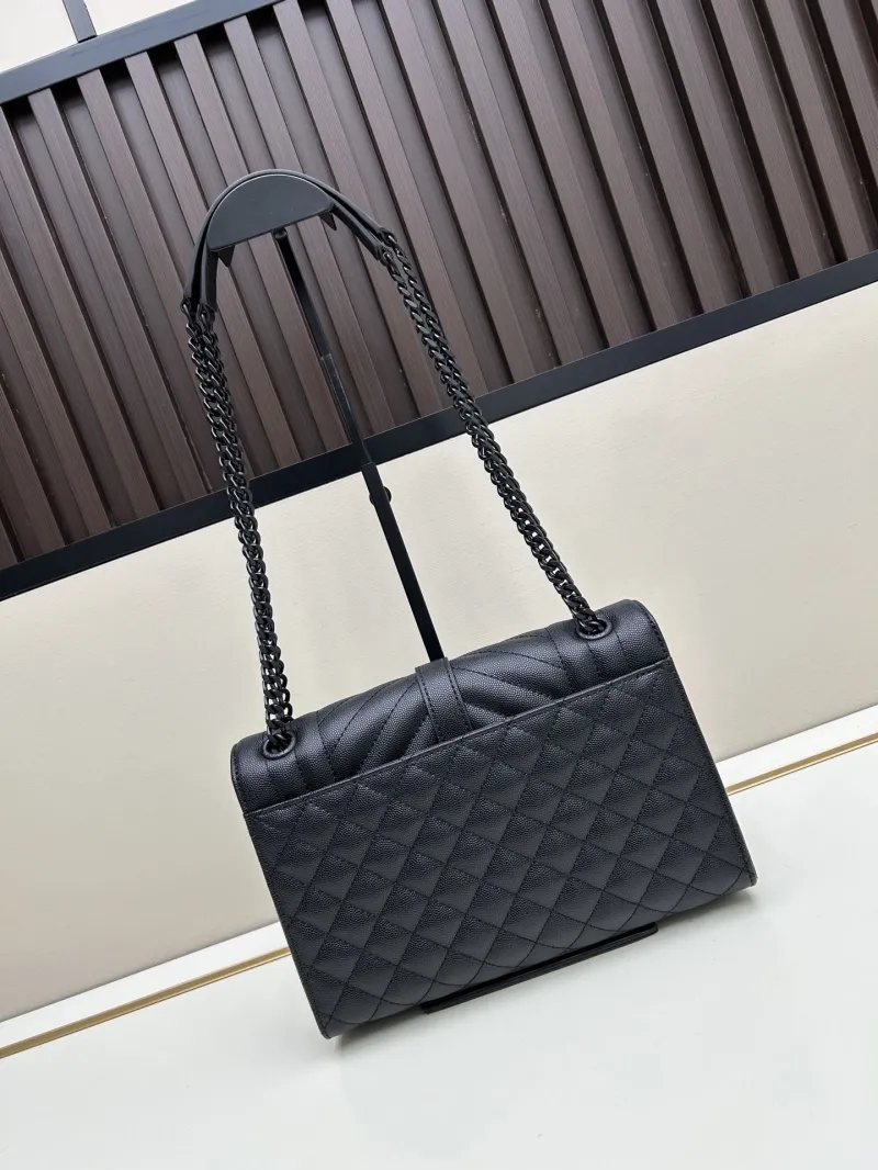 Alternative view of YSL Black Quilted Leather Chain Shoulder Bag 93