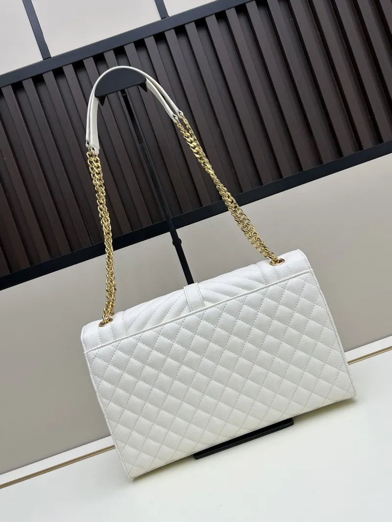 Alternative view of YSL White Quilted Chain Shoulder Bag 94