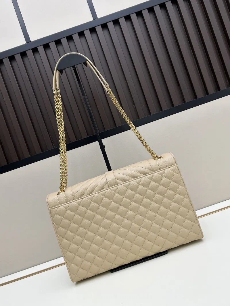 Alternative view of YSL Beige Quilted Chain Shoulder Bag