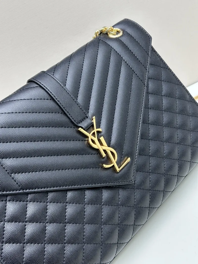 YSL Black Quilted Chain Top Handle Bag 98 - Image 4