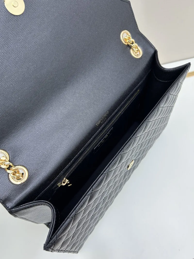 YSL Black Quilted Chain Top Handle Bag 98 - Image 7