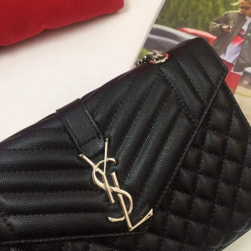 YSL Black Quilted Top Handle Crossbody Bag 116 - Image 3