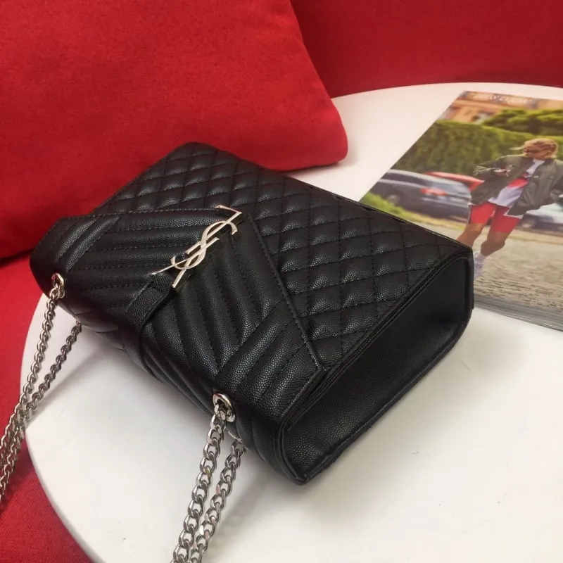 YSL Black Quilted Top Handle Crossbody Bag 116 - Image 5