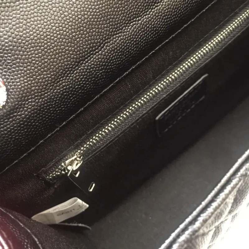 YSL Black Quilted Top Handle Crossbody Bag 116 - Image 8