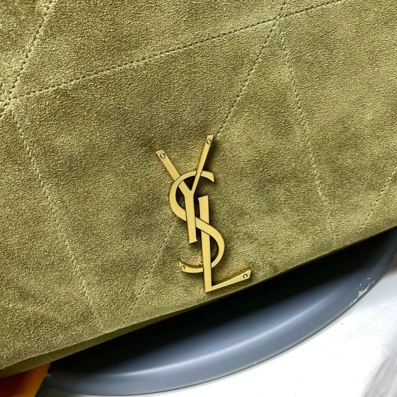 YSL Olive Suede Top Handle Shoulder Bag 124 - Image 6