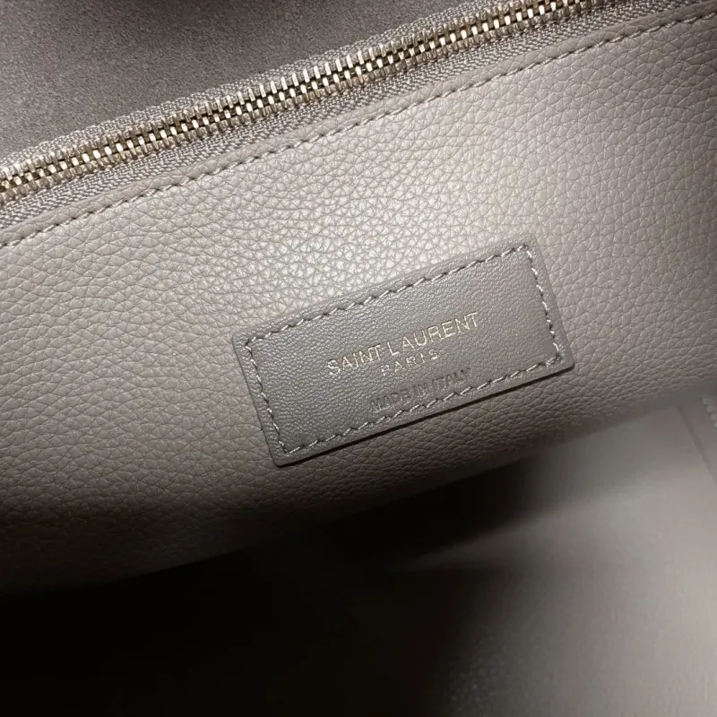 YSL Taupe Leather Hobo Shoulder Bag 133 - Image 7