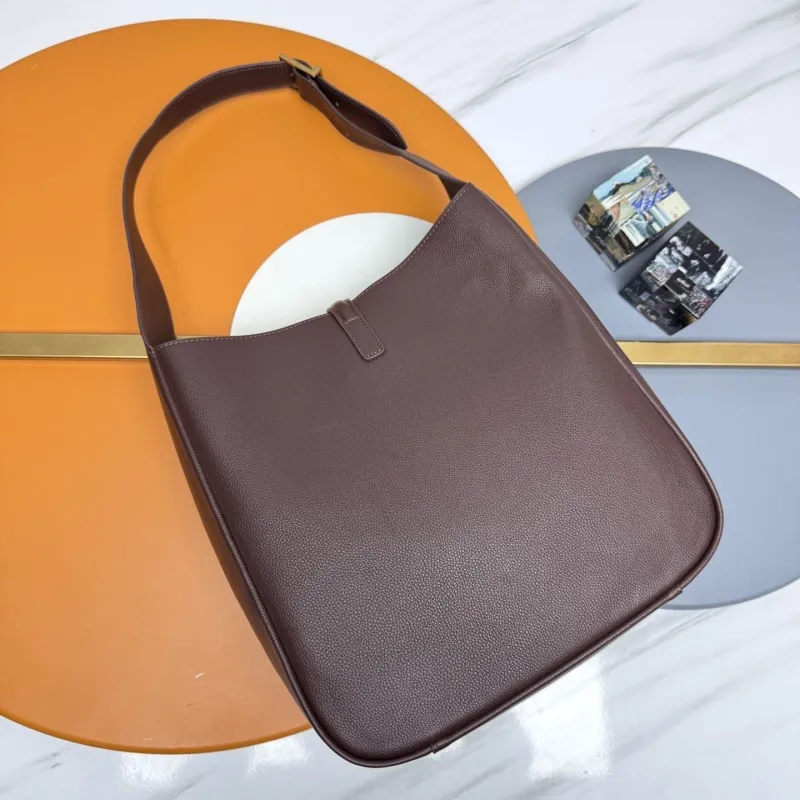 Alternative view of YSL Dark Brown Leather Hobo Shoulder Bag 135