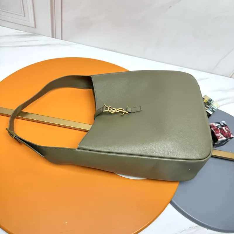 YSL Olive Green Hobo Shoulder Bag 136 - Image 3
