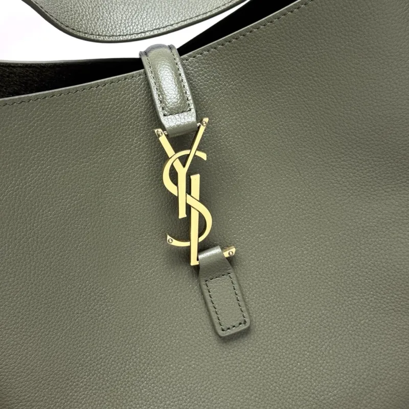 YSL Olive Green Hobo Shoulder Bag 136 - Image 6
