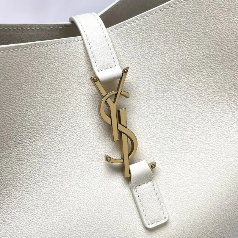 YSL Cream Leather Hobo Bag 137 - Image 5
