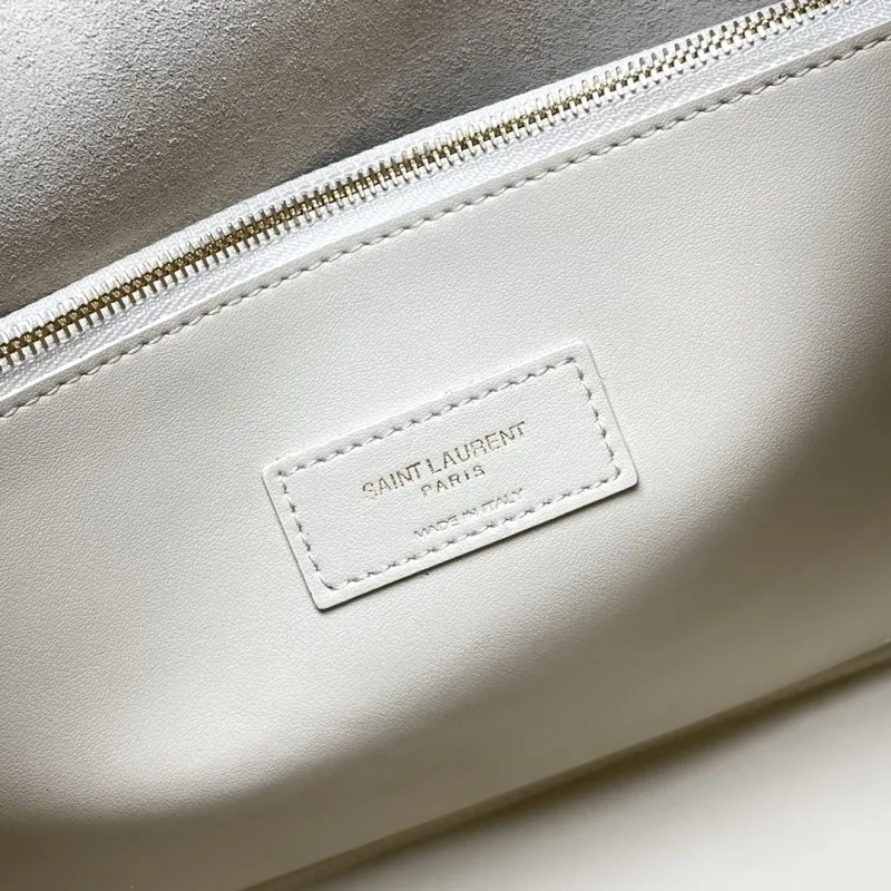 YSL Cream Leather Hobo Bag 137 - Image 8