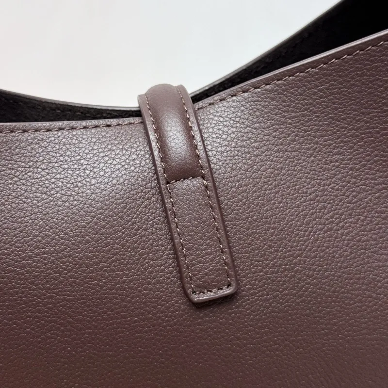 YSL Brown Leather Hobo Shoulder Bag - Image 7