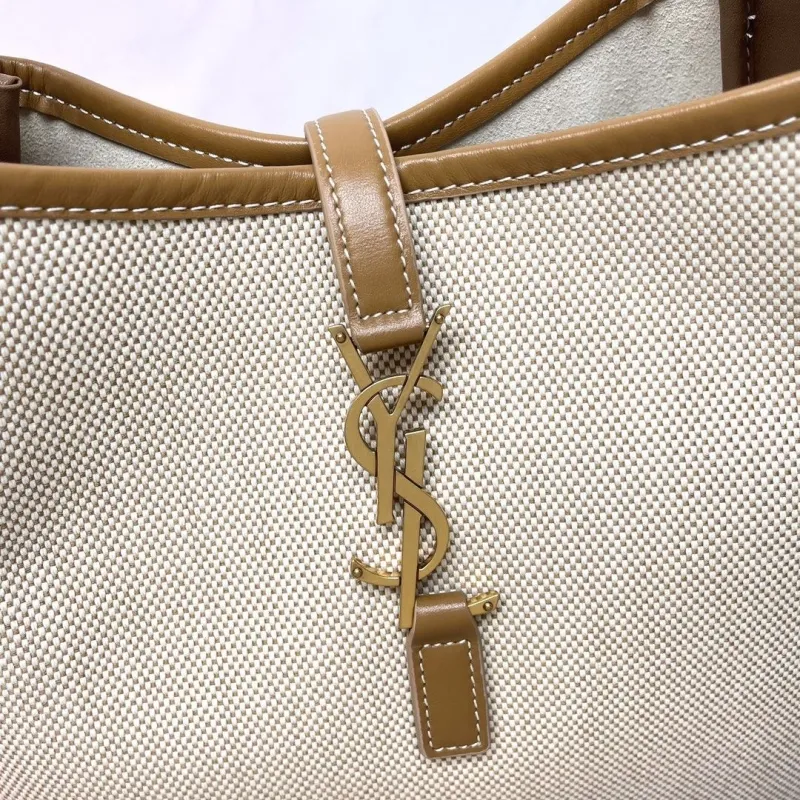 YSL Canvas Leather Hobo Shoulder Bag 147 - Image 5