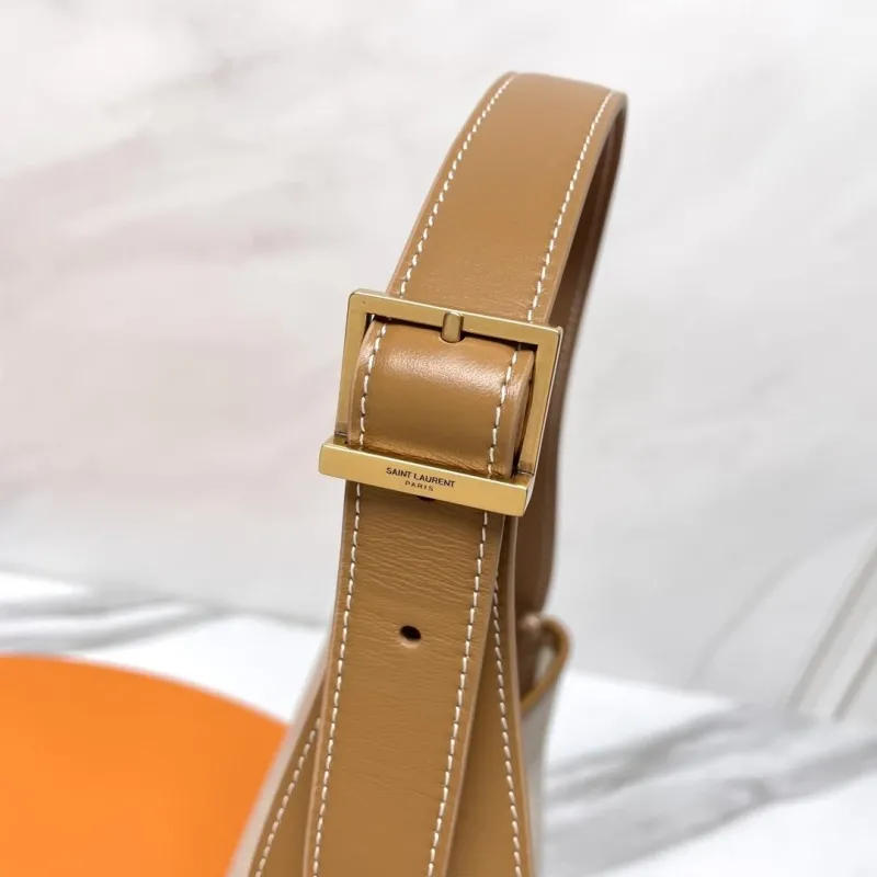 YSL Canvas Leather Hobo Shoulder Bag 147 - Image 7