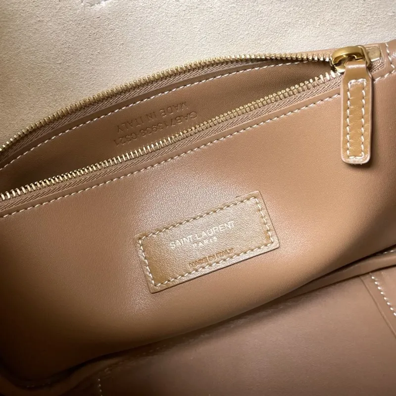 YSL Canvas Leather Hobo Shoulder Bag 147 - Image 8