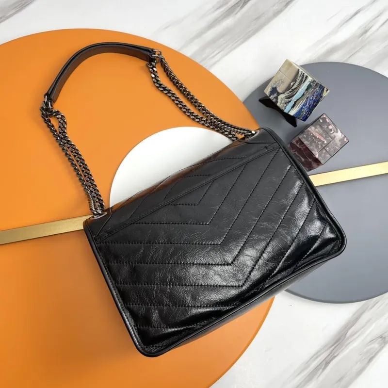 Alternative view of YSL Black Leather Chain Shoulder Bag 156