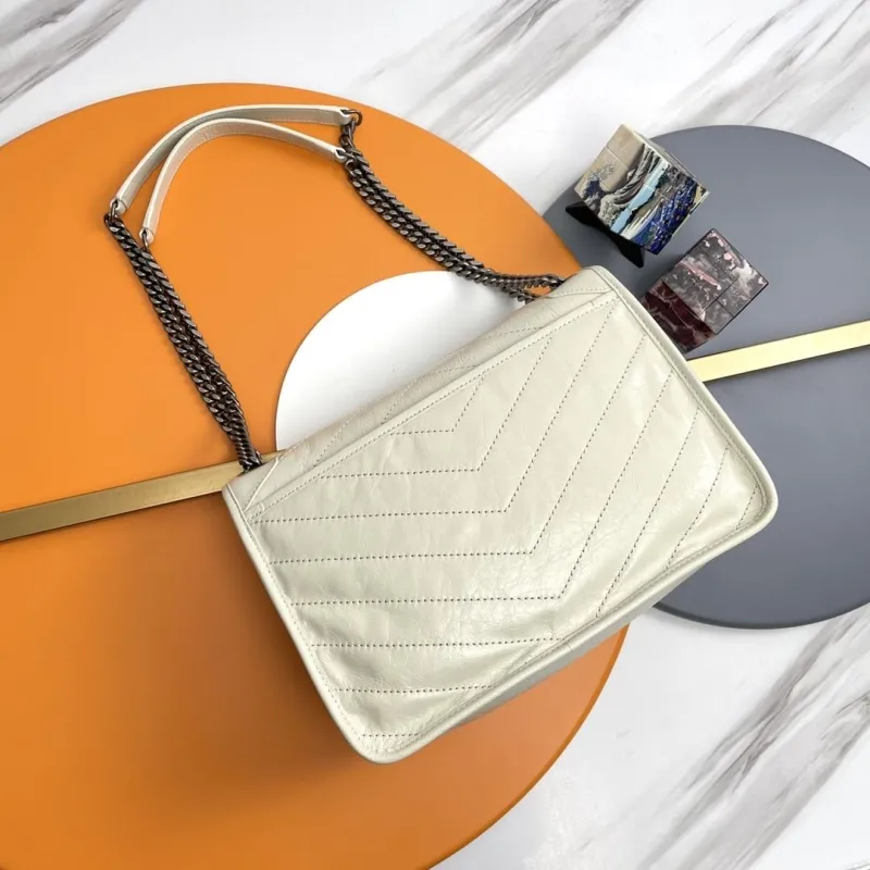 Alternative view of YSL Cream Leather Chain Shoulder Bag 159