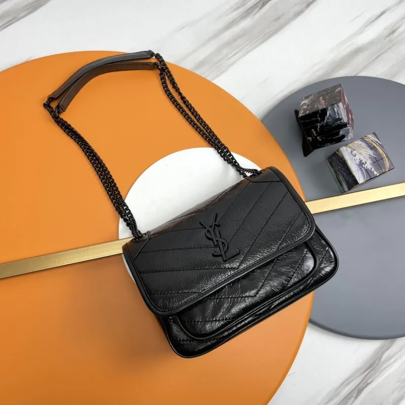 YSL Black Chain Shoulder Bag 160
