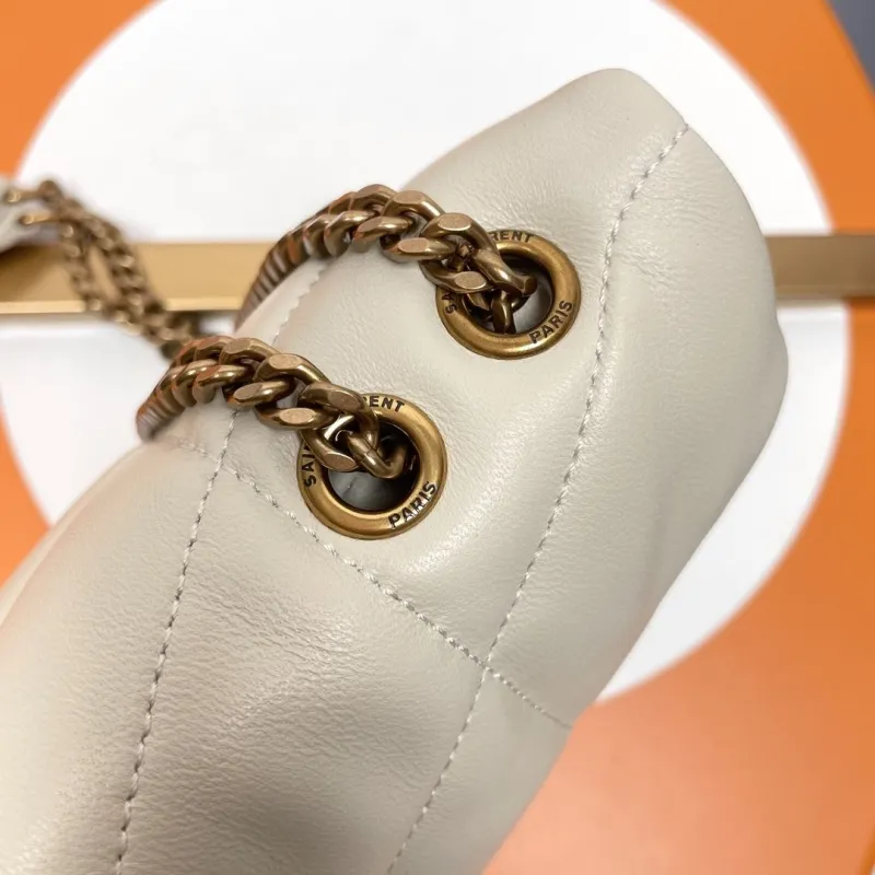 YSL Cream Quilted Top Handle Chain Bag 188 - Image 5